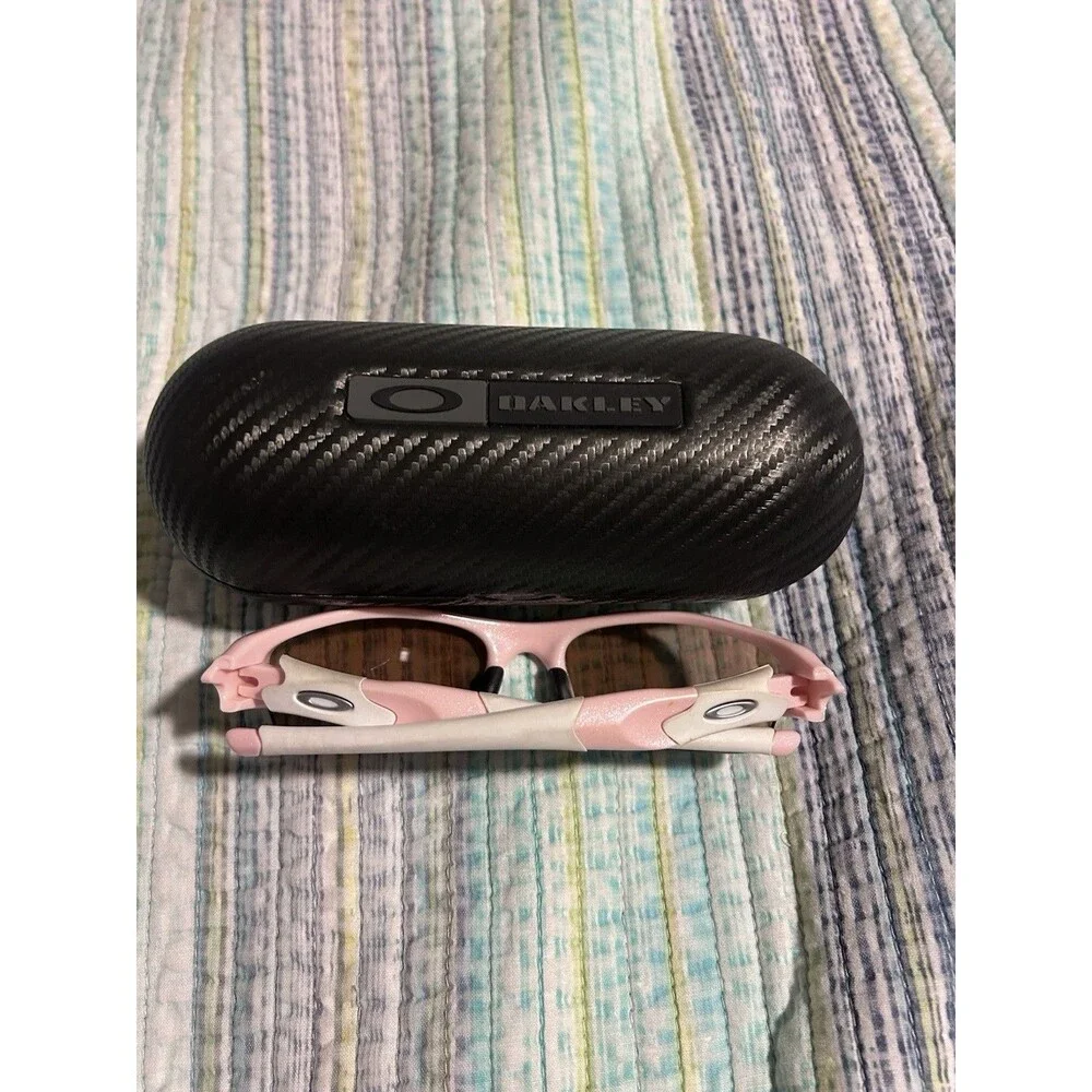Oakley Flak Jacket 1.0 Sunglasses White Pink/G30 Y2k Fashion With Oakley Case